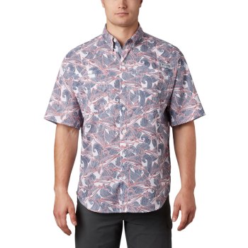 Columbia Muške Košulje - PFG Super Tamiami Short Sleeve Bijele | KRIB-10674